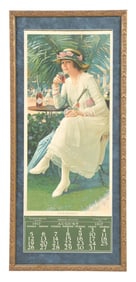 COCA-COLA "CONSTANCE" 1917 CALENDAR