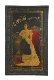 LARGE COCA-COLA SIGN W/ LILLIAN NORDICA GRAPHIC