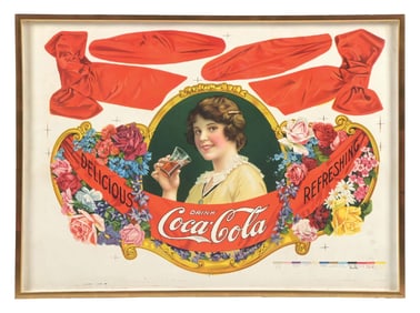 OUTSTANDING COCA-COLA FESTOON PRINTER'S PROOF