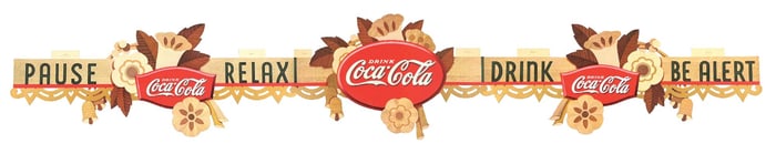COCA-COLA "WOOD FLOWER FESTOON" W/ ORIGINAL ENVELOPE