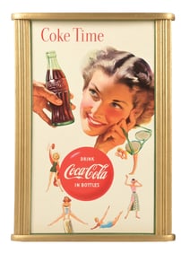 COCA-COLA "COKE TIME" SIGN.