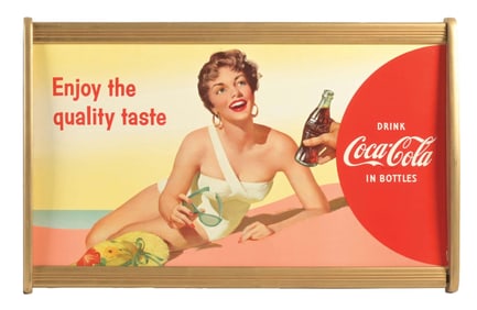 COCA-COLA "ENJOY THE QUALITY TASTE" SIGN.