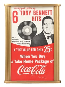 COCA-COLA TONY BENNETT SIGN.
