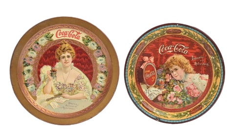 COLLECTION OF 2 COCA-COLA TIP TRAYS