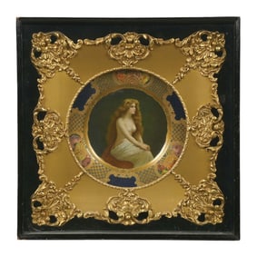 COCA-COLA VIENNA ART PLATE W/ TOPLESS WOMAN GRAPHIC