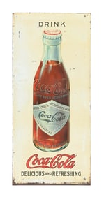 COCA-COLA STRAIGHT-SIDED BOTTLE SIGN