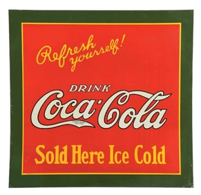REFRESH YOURSELF DRINK COCA-COLA TIN SIGN