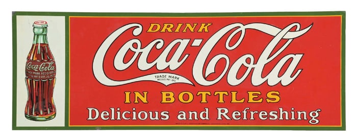 DRINK COCA-COLA SIGN W/ BOTTLE GRAPHIC