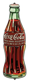 COCA-COLA DIE-CUT CHRISTMAS BOTTLE SIGN
