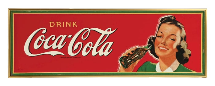 COCA-COLA SIGN W/ WOMAN GRAPHIC