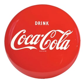 DRINK COCA-COLA BUTTON SIGN