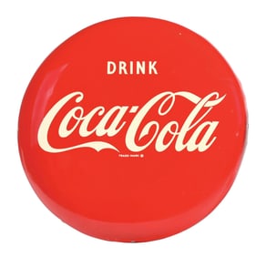 DRINK COCA-COLA BUTTON SIGN
