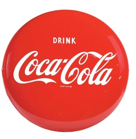 DRINK COCA-COLA BUTTON SIGN