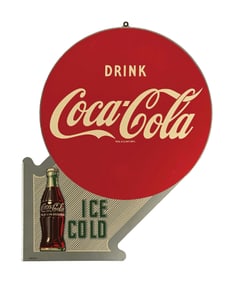 DRINK COCA-COLA ICE COLD FLANGE SIGN