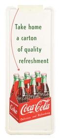 COCA-COLA TAKE HOME A CARTON OF QUALITY REFRESHMENT PILASTER SIGN