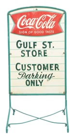 COCA-COLA SIDEWALK SIGN W/ FISHTAIL LOGO