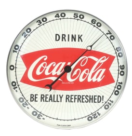 DRINK COCA-COLA BE REALLY REFRESHED! THERMOMETER.