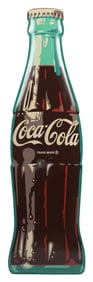 COCA-COLA DIE-CUT TIN BOTTLE SIGN