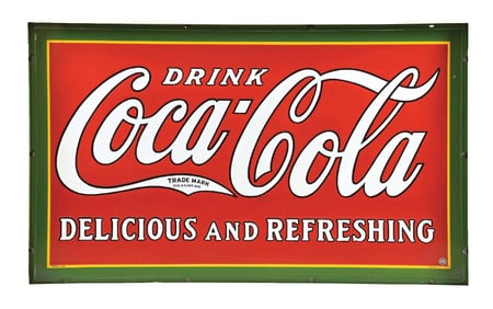 BEAUTIFUL COCA-COLA "DELICIOUS & REFRESHING" SIGN
