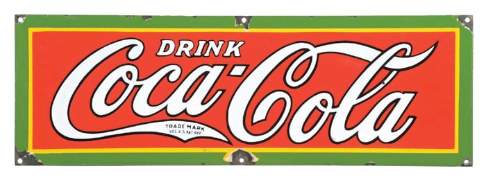 DRINK COCA-COLA PORCELAIN SIGN