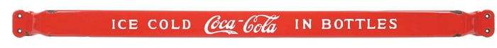 ICE COLD COCA-COLA IN BOTTLES DOOR PUSH BAR SIGN