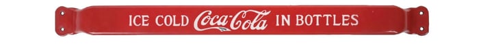 ICE COLD COCA-COLA DOOR PUSH BAR SIGN