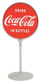 COCA-COLA LOLLIPOP SIGN W/ BASE