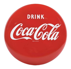 DRINK COCA-COLA BUTTON SIGN