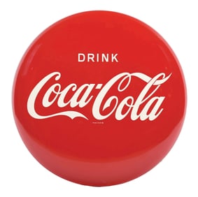 DRINK COCA-COLA BUTTON SIGN