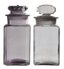 COLLECTION OF 2 COCA-COLA CHEWING GUM JARS
