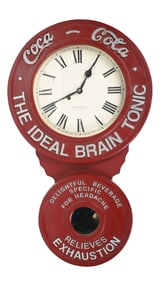 COCA-COLA "THE IDEAL BRAIN TONIC" CLOCK