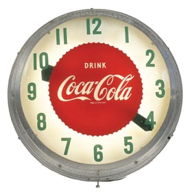 COCA-COLA SAWTOOTH LIGHT-UP CLOCK
