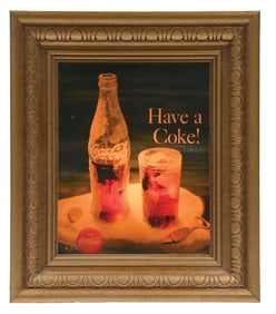 VINTAGE COCA-COLA LENTICULAR LIGHT-UP SIGN