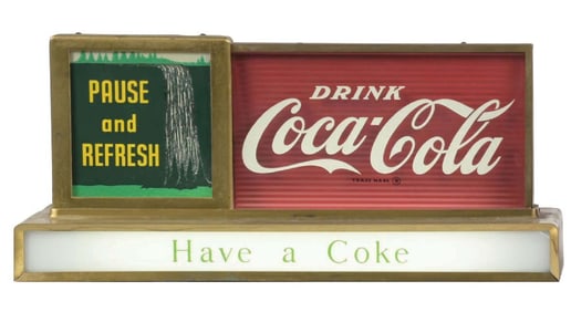 LIGHT-UP DRINK COCA-COLA HAVE A COKE COUNTERTOP SIGN
