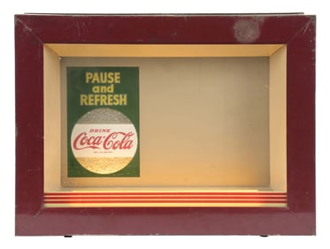 COCA-COLA "PAUSE AND REFRESH" LIGHT-UP SIGN