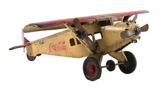 TIN TOY COCA-COLA AIRPLANE MODEL