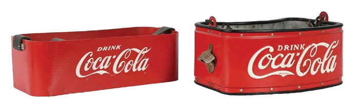 COLLECTION OF 2 VINTAGE COCA-COLA STADIUM CARRIERS