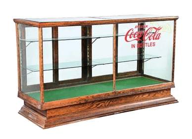 GENERAL STORE DISPLAY CABINET W/ COCA-COLA DECAL