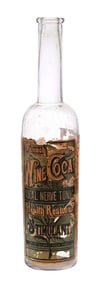 PEMBERTON'S FRENCH WINE COCA BOTTLE W/ LABEL.