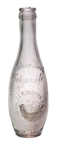 LEXINGTON COCA-COLA EMBOSSED GLASS BOTTLE