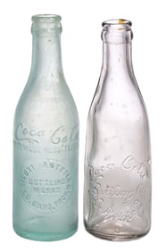 COLLECTION OF 2 COCA-COLA GLASS BOTTLES