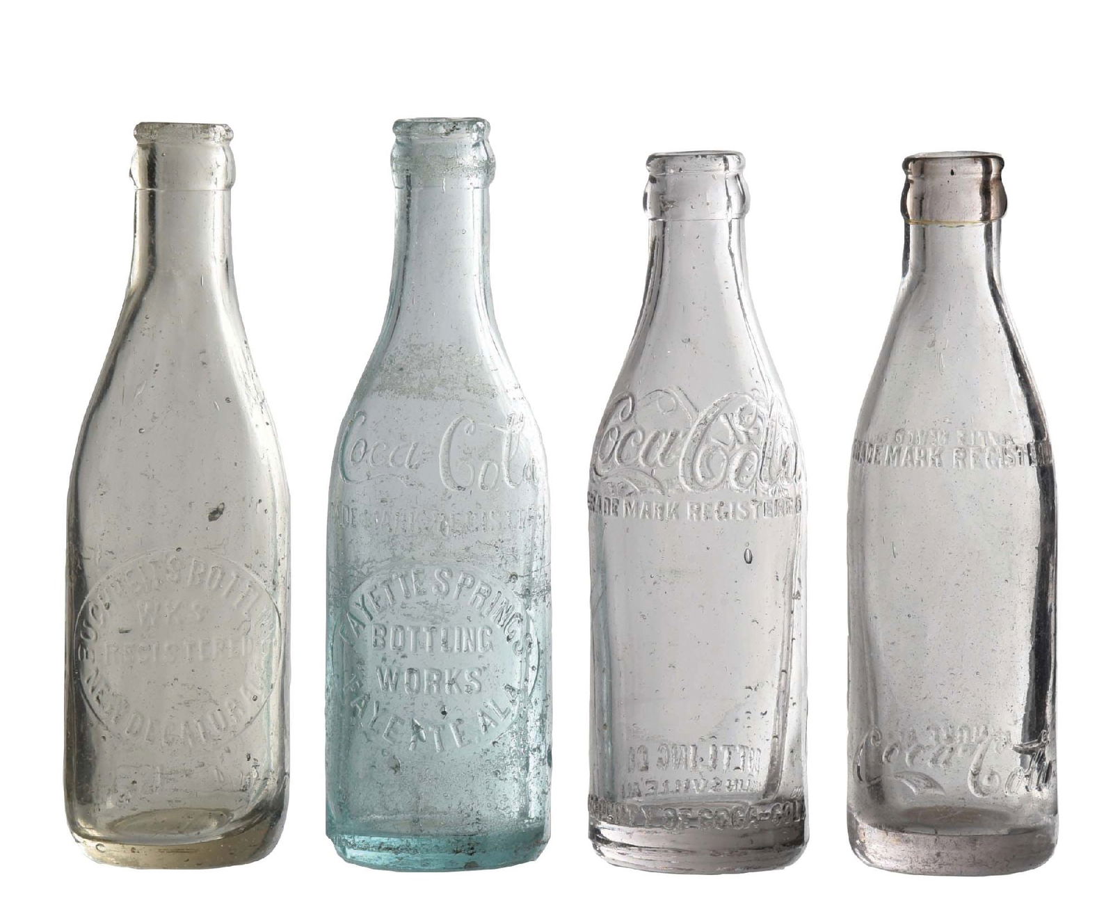 COLLECTION OF 4 GLASS COCA-COLA BOTTLES (1 of 8)