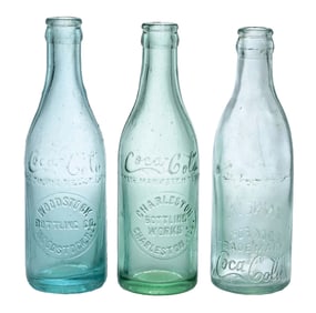 COLLECTION OF 3 COCA-COLA STRAIGHT-SIDED ILLINOIS BOTTLES
