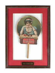 PEPSI-COLA HAND FAN W/ WOMAN GRAPHIC