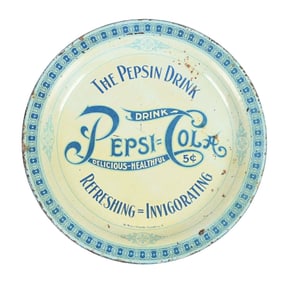 EARLY PEPSI-COLA "THE PEPSIN DRINK" TIP TRAY AGS 85.
