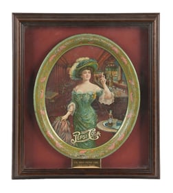 PEPSI-COLA SERVING TRAY W/ WOMAN GRAPHIC