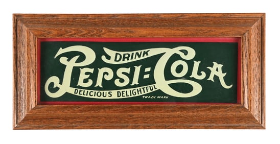 SMALL PEPSI-COLA "DELICIOUS & DELIGHTFUL" SIGN