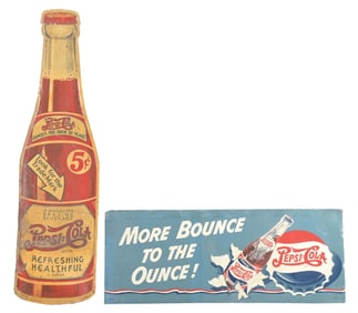 COLLECTION OF 2 PEPSI-COLA SIGNS