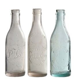 COLLECTION OF 3 PEPSI-COLA GLASS BOTTLES