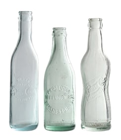COLLECTION OF 3 PEPSI-COLA GLASS BOTTLES